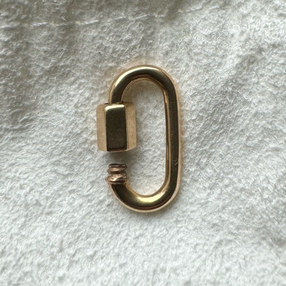 Marla Aaron Babylock: Small 14K Gold Carabiner Lock - Picture 5 of 5